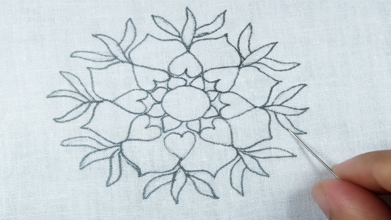 hand embroidery new flower design with new stitch
