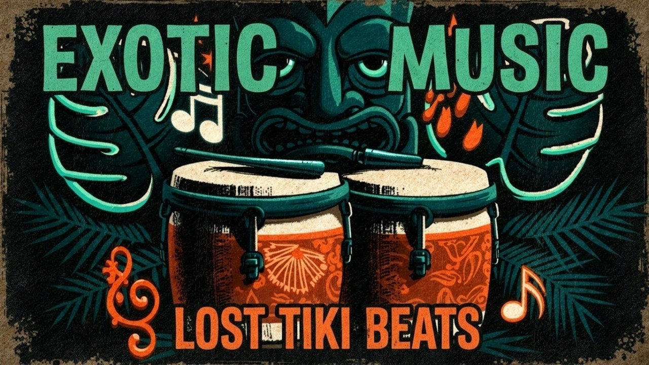 Exotic Bongo Grooves | 1950s Exotica & Relaxing Tiki Lounge Music - Hypnotic Tiki Grooves