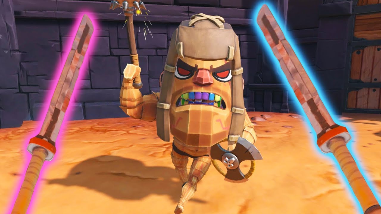 EPIC ENCHANTED WEAPONS! - Modded Gorn Gameplay - HTC Vive VR