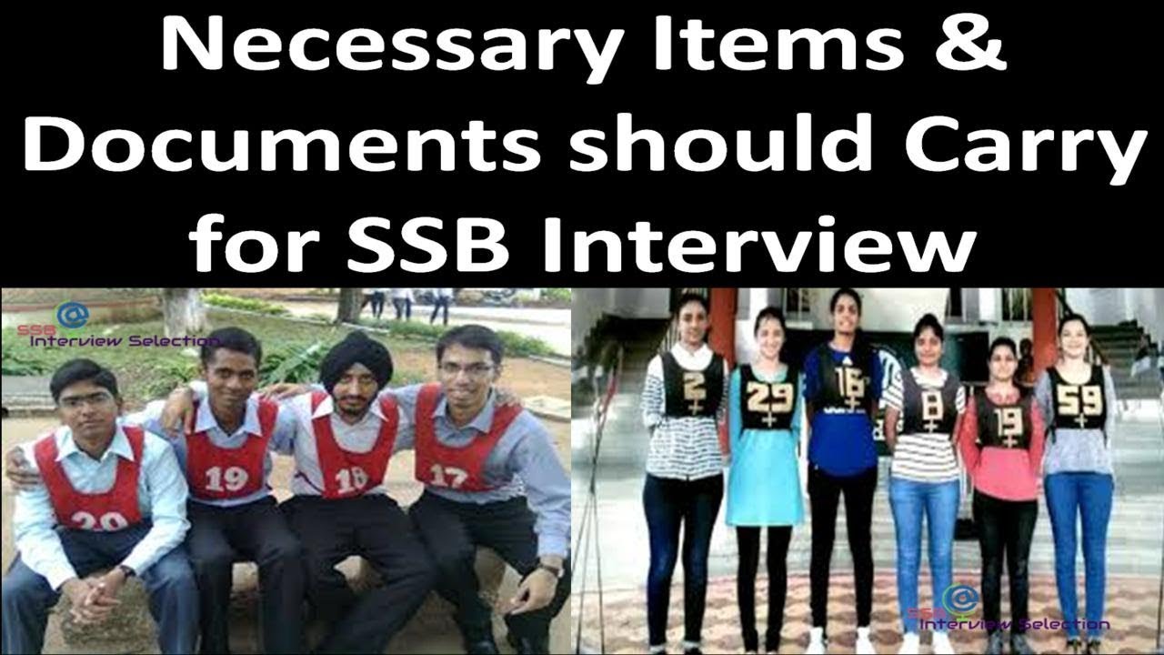 Necessary Items & Documents should Carry for SSB Interview #SSB #AFSB #NSB