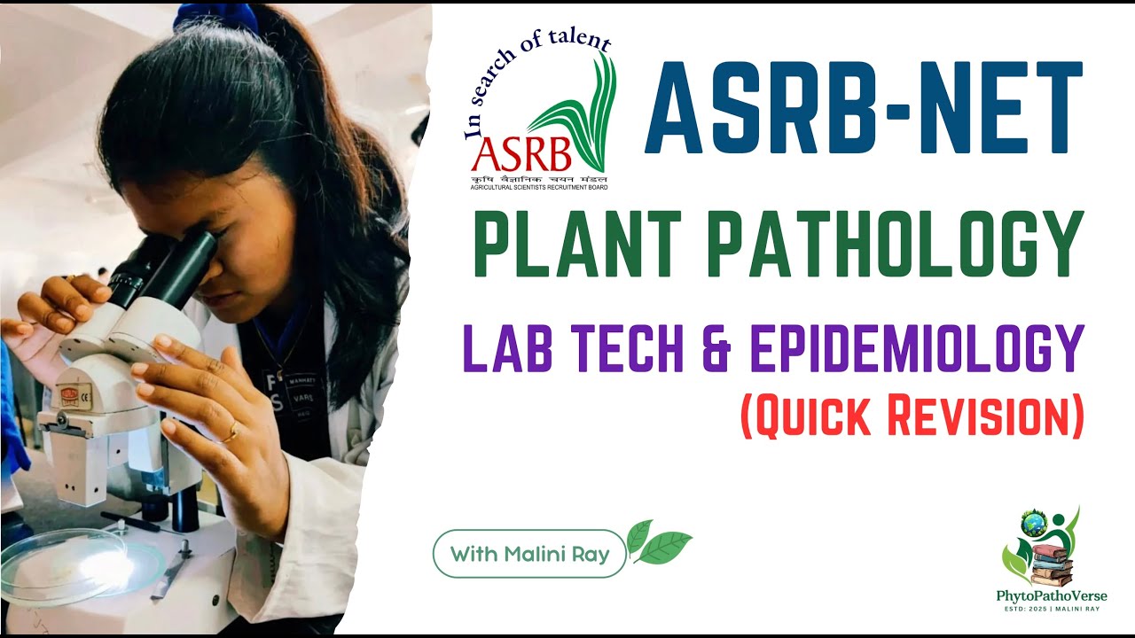 Phyto-pathological laboratory Techniques | Plant Disease Epidemiology | Malini Ray #PhytoPathoVerse