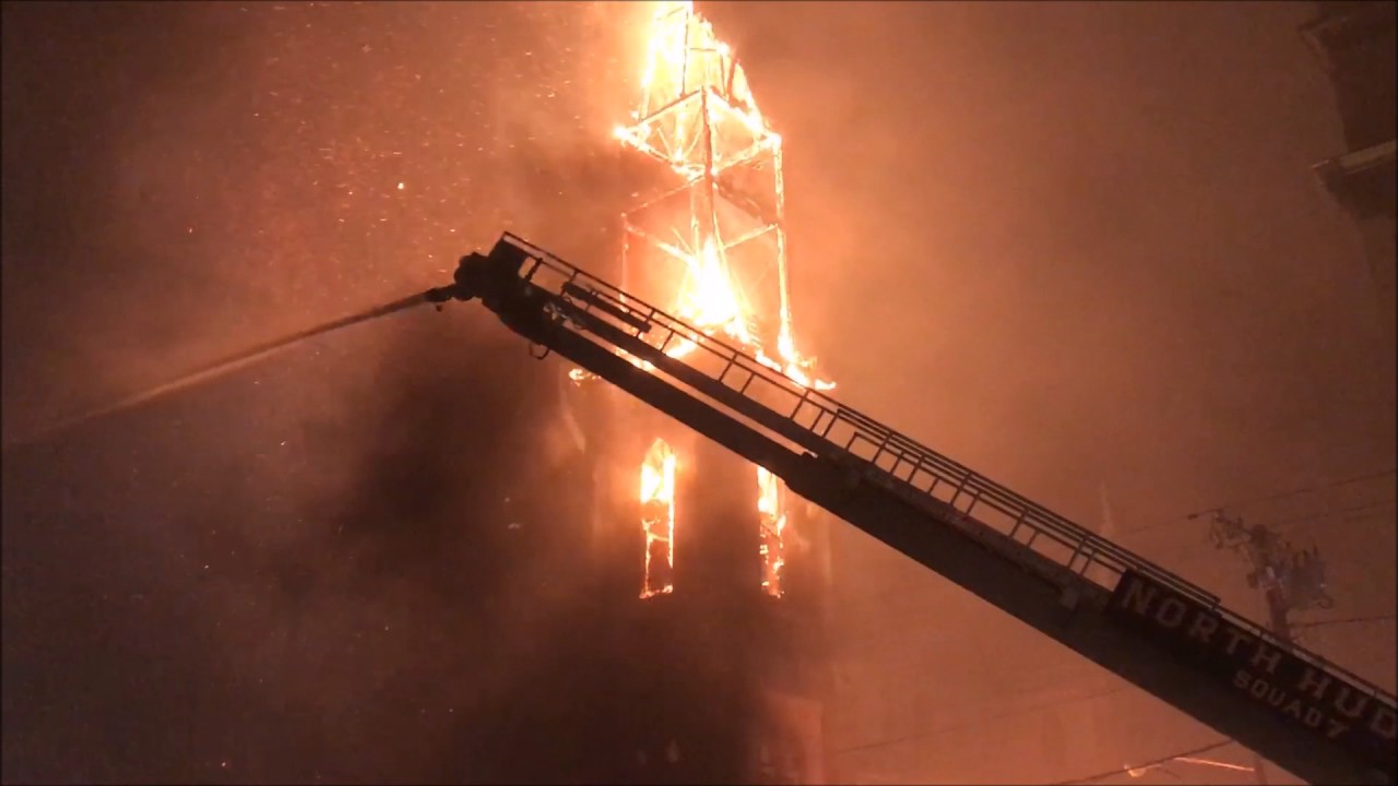 NORTH HUDSON FIRE DEPT., WITH OTHER AREA COMPANIES, BATTLE 2 SIMULTANEOUS MAJOR FIRES IN UNION CITY.
