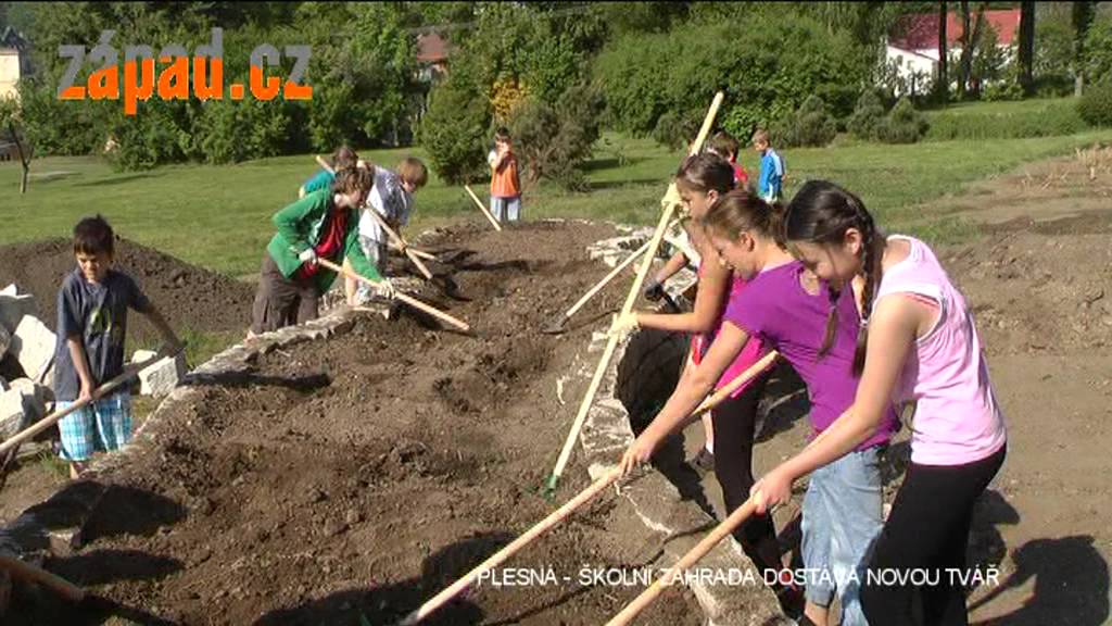 Plesná - Školní zahrada dostává novou tvář (TV Západ)