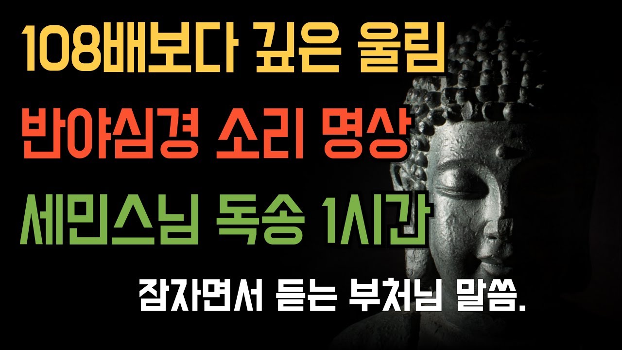 반야심경 세민스님 독송 염불 1시간 #부처님말씀 #부처님가르침 #긍정적마인드 #긍정의말 #긍정의한줄 #인생조언 #지혜 #자기수행 #좋은글 #석가모니 #염불 #반야심경 #세민스님 #