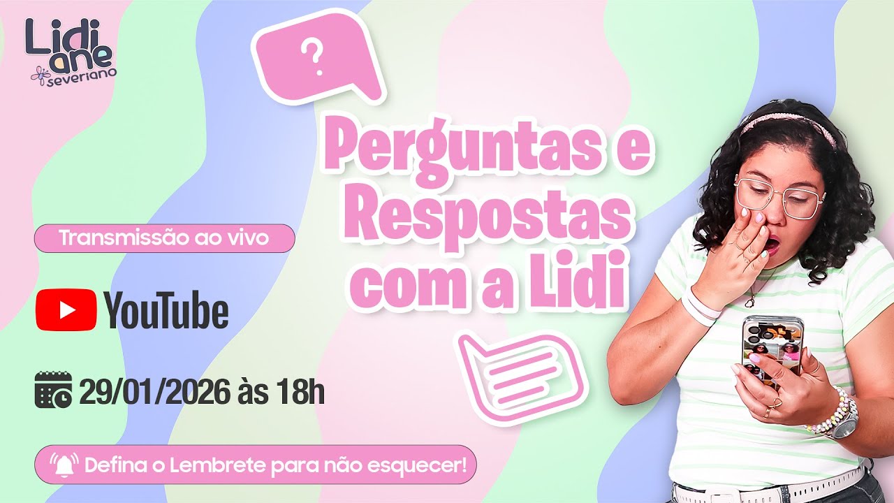 #96 Descomplicando a Encadernação | 29.01.26 às 18h - Perguntas e Respostas com Lidiane Severiano
