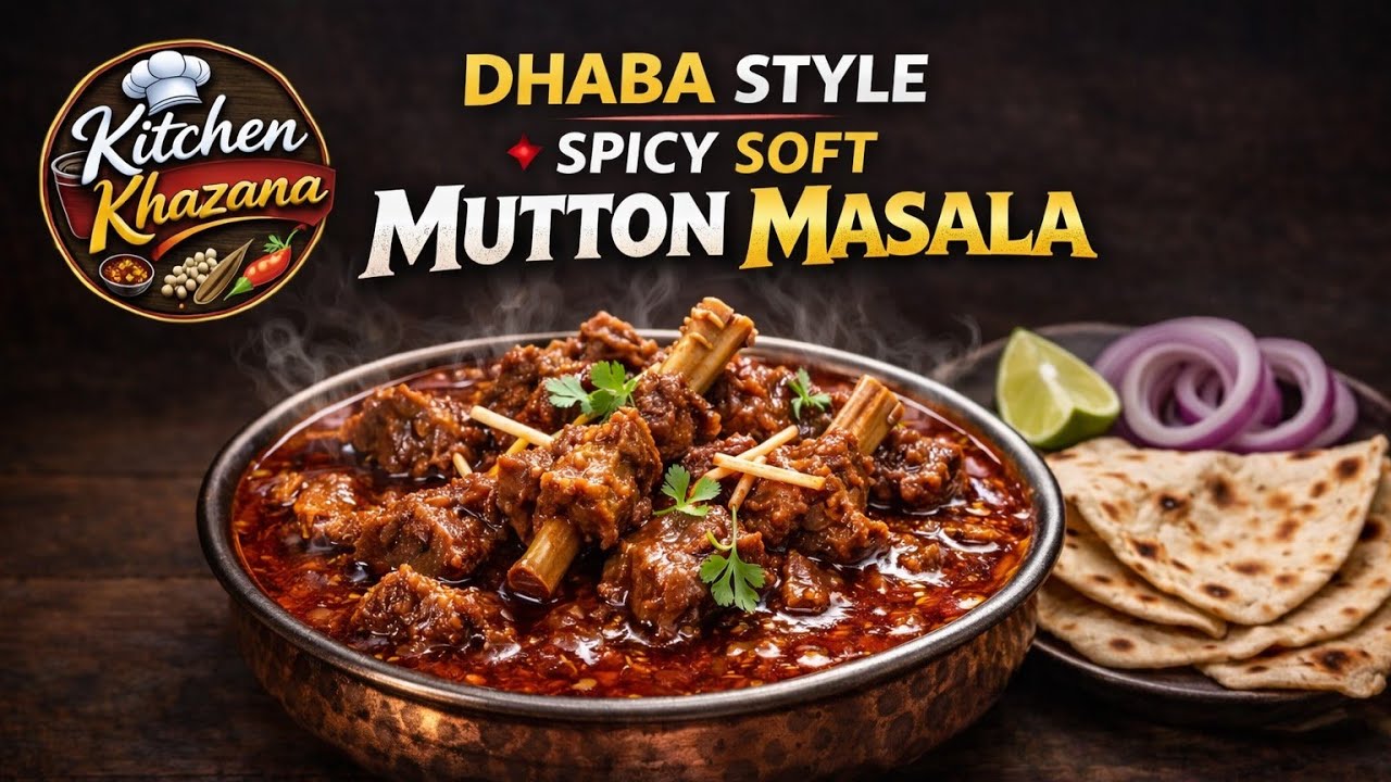 Dhaba Style Mutton Masala Curry | Spicy & Soft Mutton Recipe 😍🔥