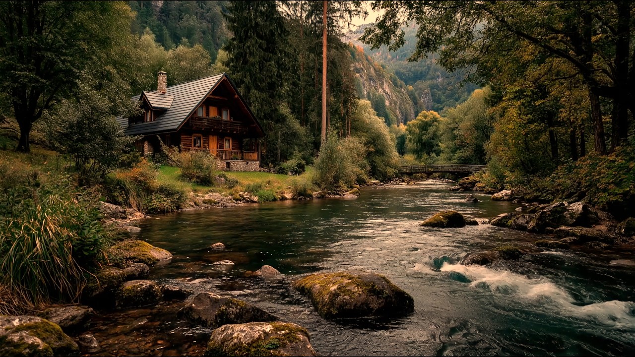 Wild Mountain River in the Forest 🌿 Natural Water Sounds for Deep Sleep (3 Hours)