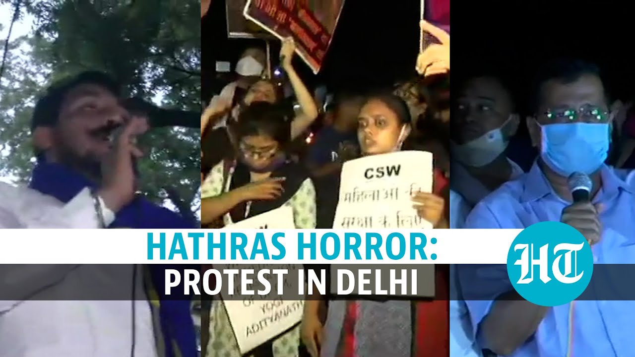 Hathras case: Kejriwal, Bhim Army chief join Delhi protesters demanding justice