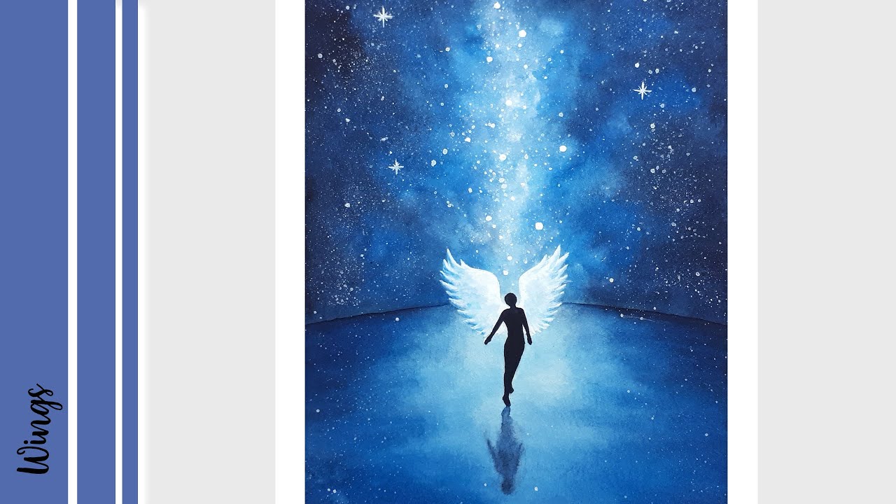 WINGS | Watercolor Galaxy Painting