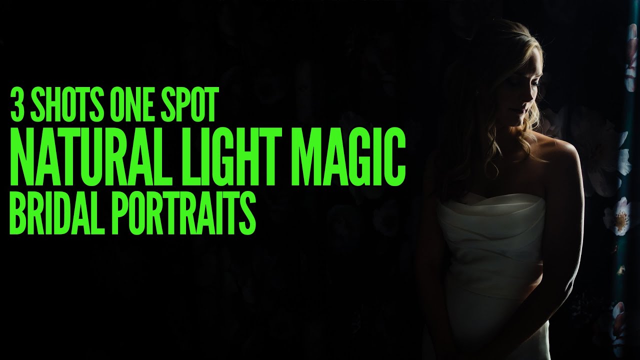 Natural Light Portrait Magic! |  3 bridal portraits in 1 window photography bts