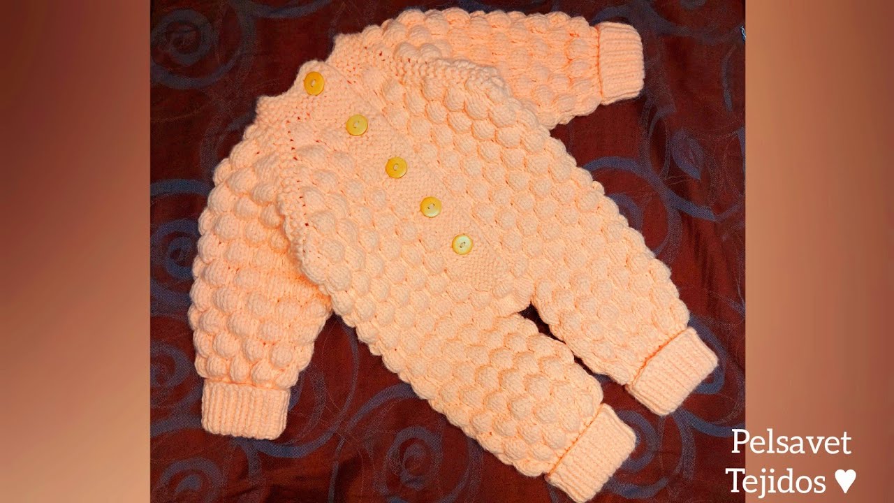 #Enterizo para #bebé a dos #agujas paso a #paso Punto #Burbuja | #tutorial part. 1 ♥︎