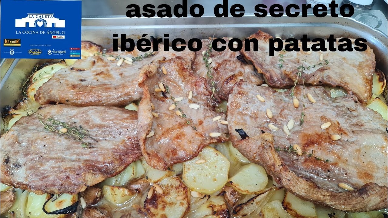 Asado de secreto ibérico con patatas