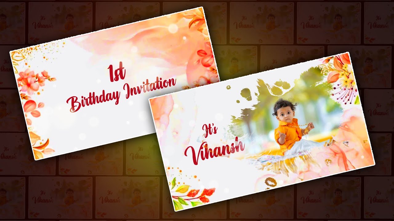 Kids 1st Birthday Invitation Video editing | Professional kids birthday editing