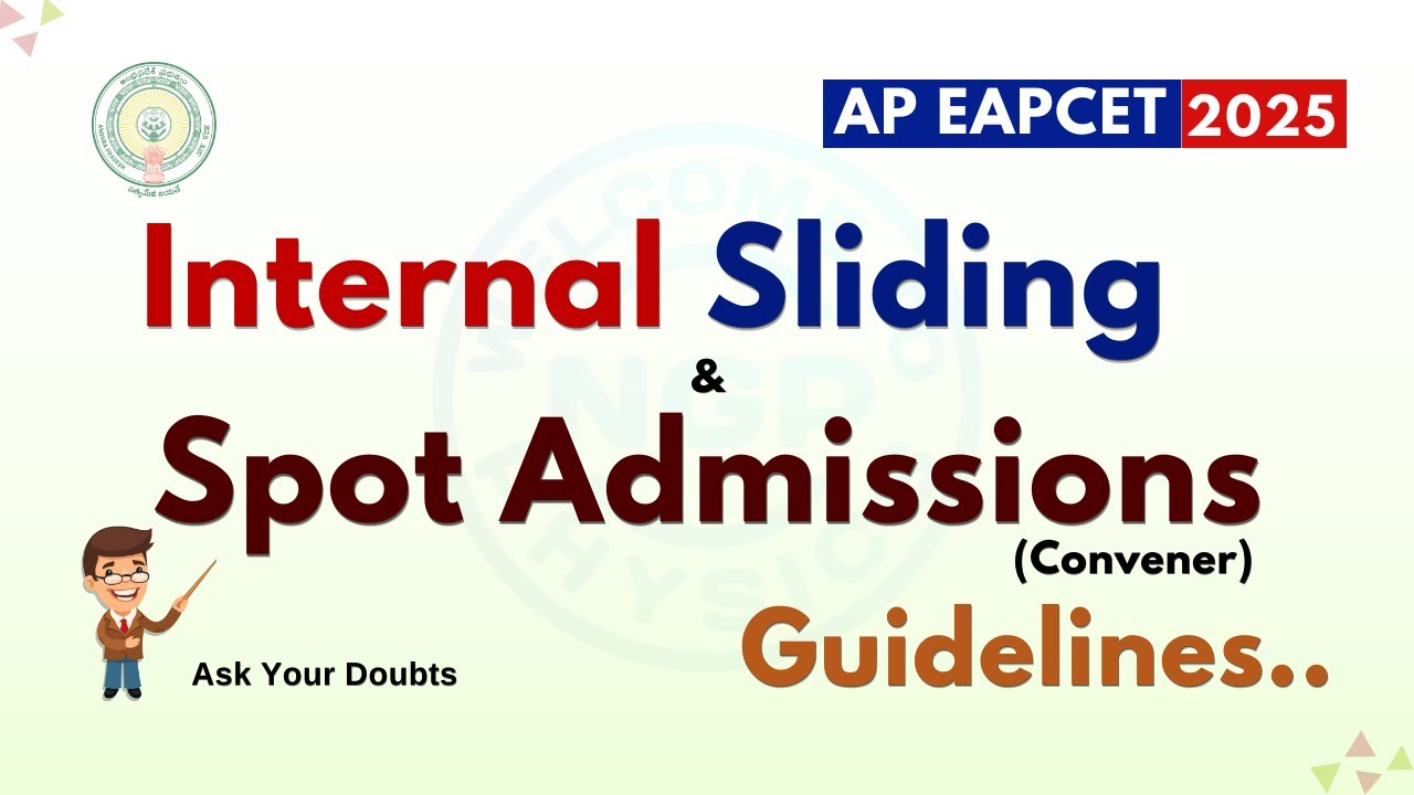 📢Internal Sliding & Spot Admissions (Convener) Guidelines... || AP EAPCET 2025