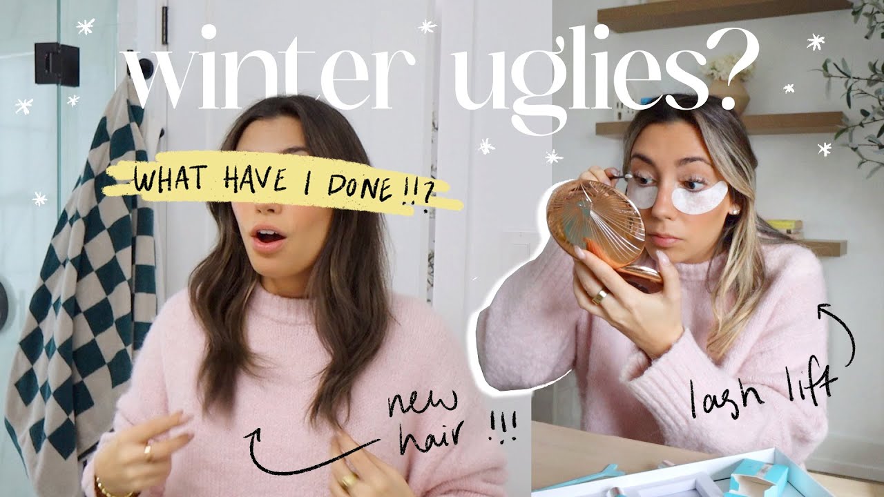 VLOG: dark hair is BACK + at home lash lift 💅🏼 winter uglies? no thx!