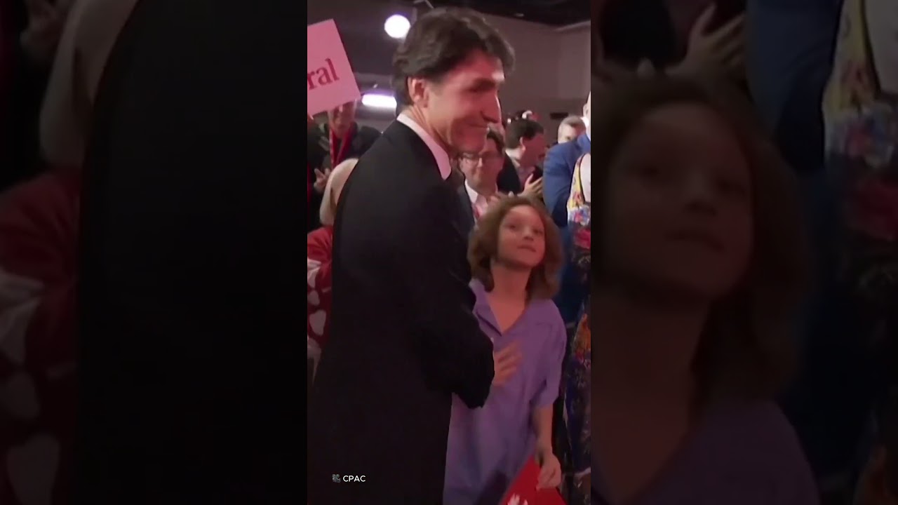 Justin Trudeau tears up during farewell speech