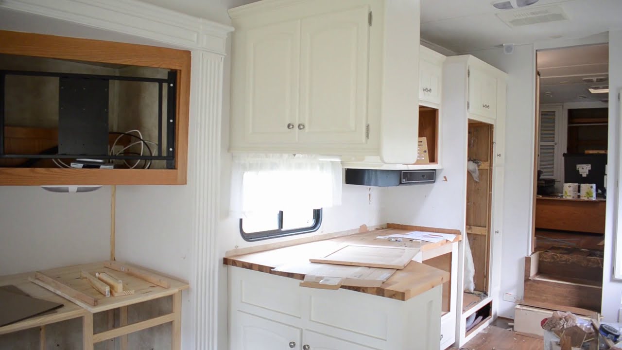 SURPRISE RV TINY HOUSE renovations | husband has NO IDEA | HELP ME! Heartland Bighorn 3400RL remodel