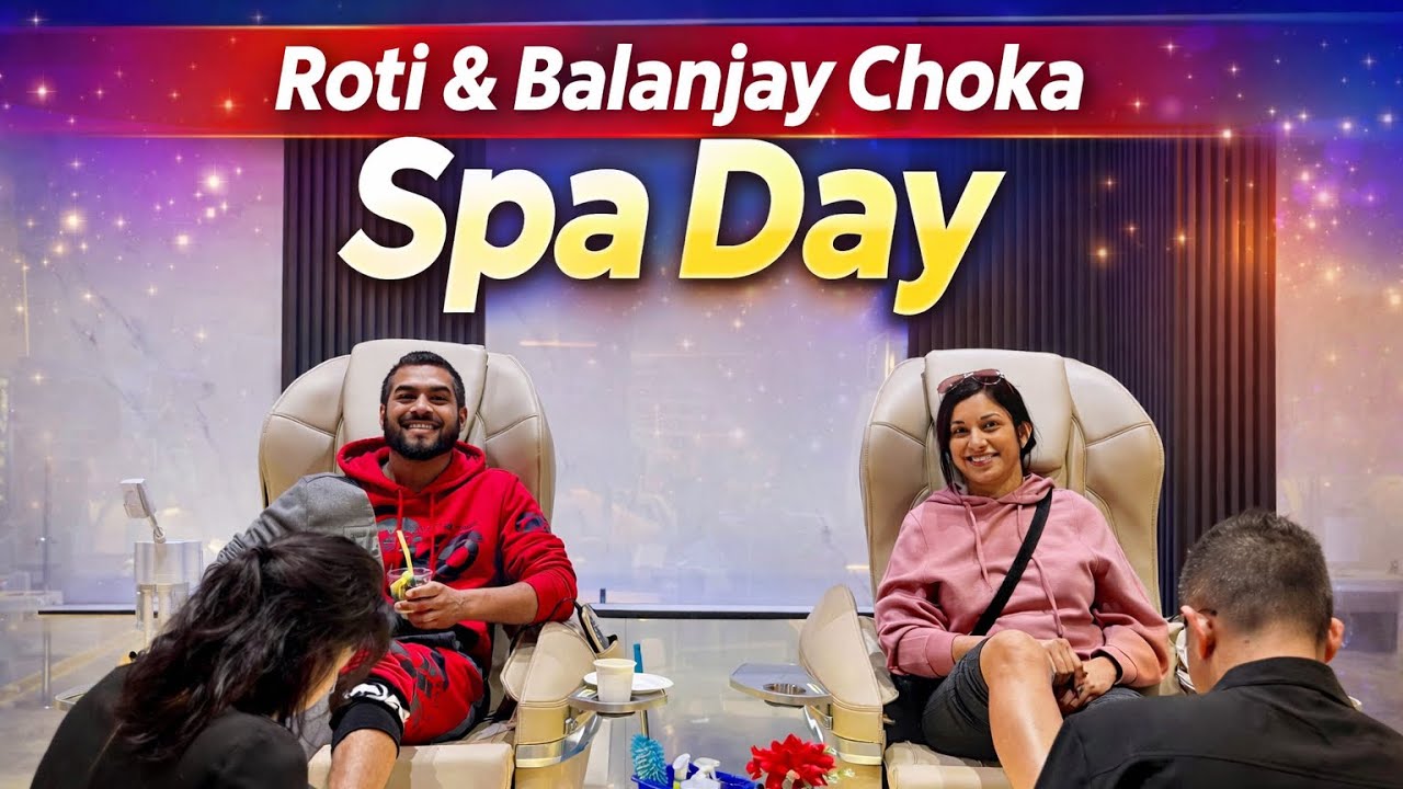 ROTI & Balanjay CHOKA Recipe- SPA Date! #Guyanese #Pedicure #Eggplant #Roti #SpaDay #DateNight #Cook