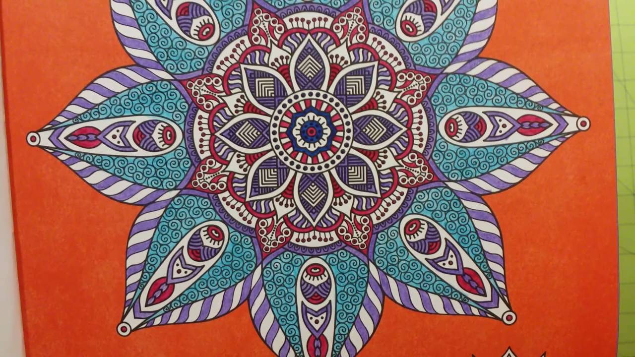 The mandalas creative coloring for adults coloring book review flip through