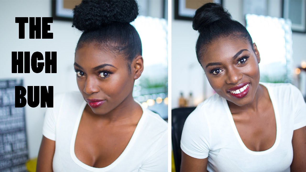SLEEK HIGH BALLERINA BUN & KINKI BUN ON MY NATURAL HAIR