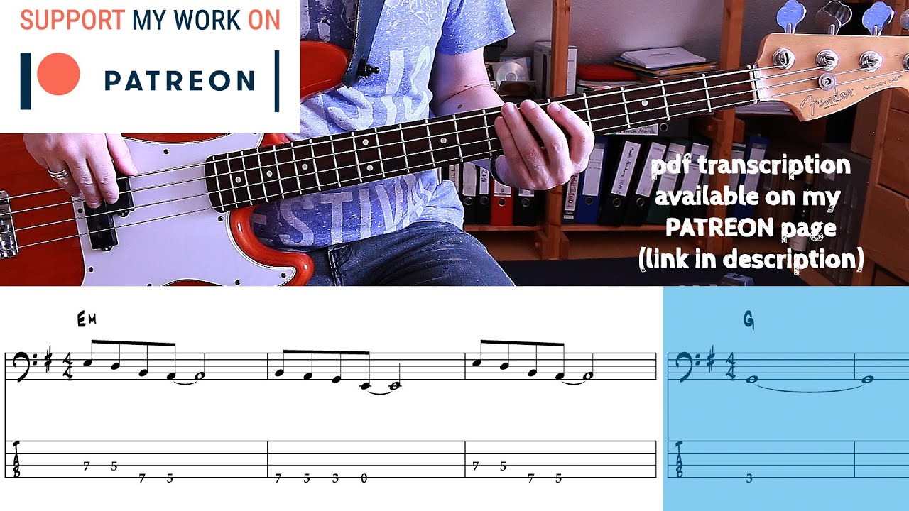 Free - Wishing Well (Bass cover with tabs)