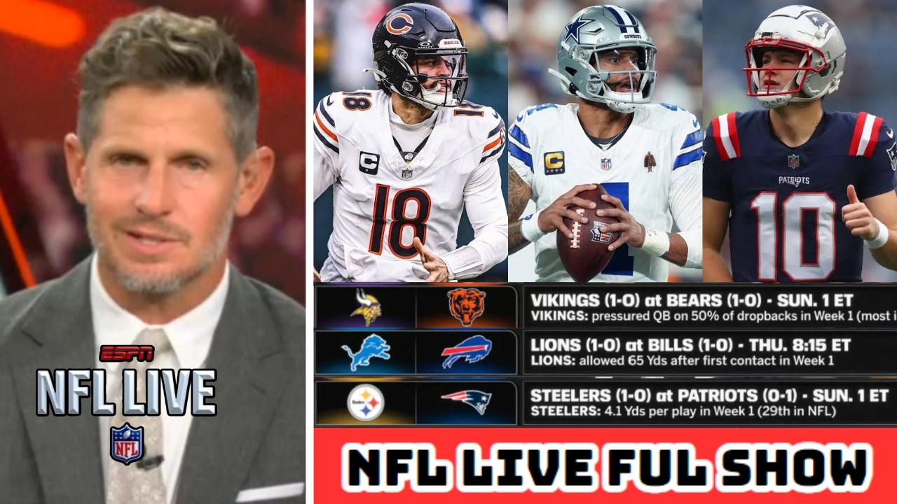 FULL NFL LIVE | ESPN BOLD Predictions for NFL Week 2: Bears vs Vikings; Cowboys vs Commanders & More