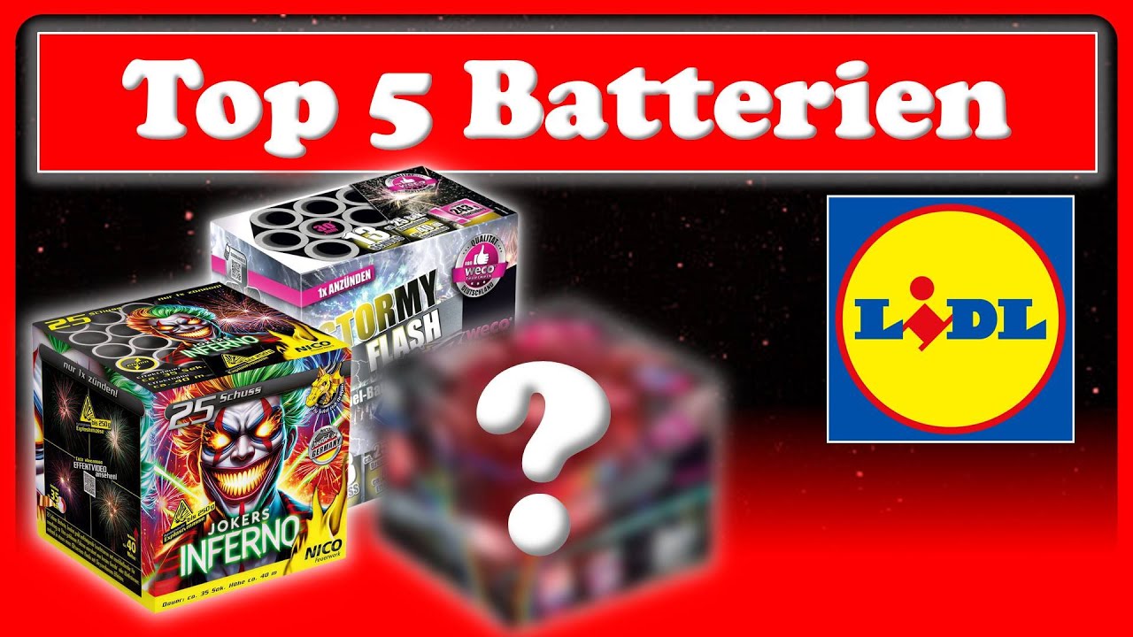 TOP 5 BESTE LIDL-BATTERIEN für Silvester 2025/26 💥 | Einfach Pyro