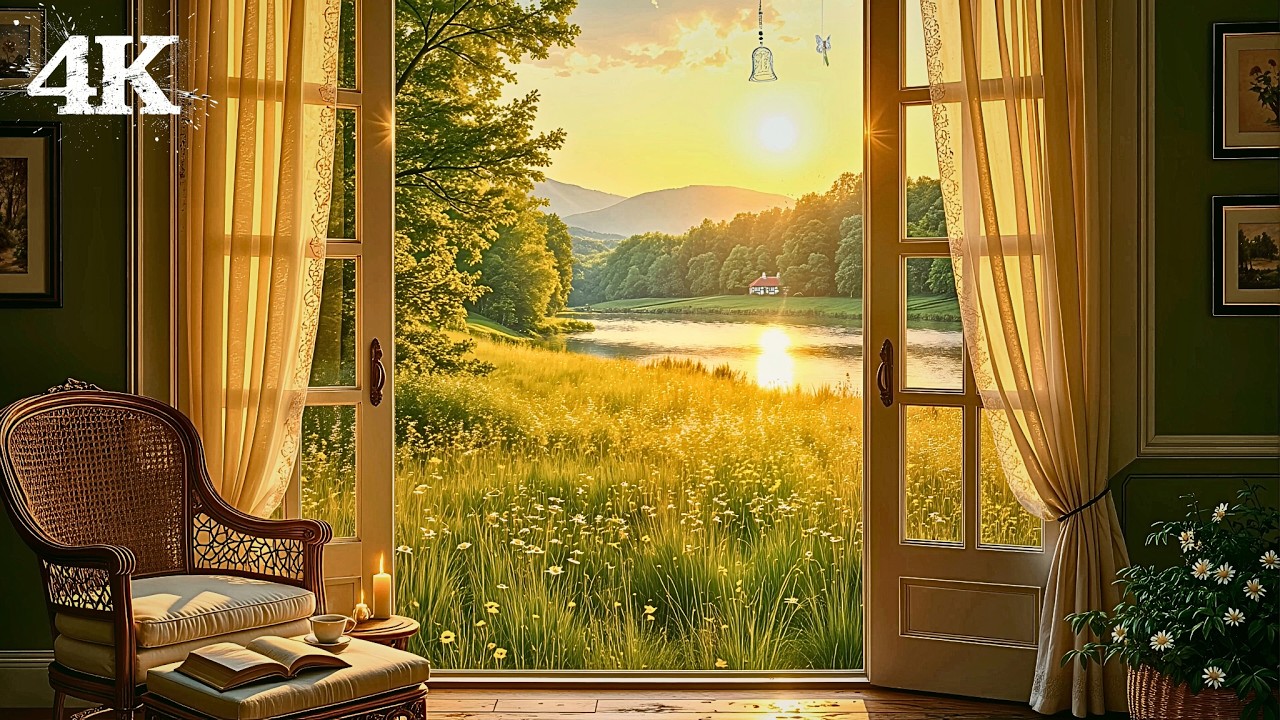 Golden Meadow Cottage Ambience | Your Heart Will Breathe Peacefully with Sweet Windchimes & Birdsong