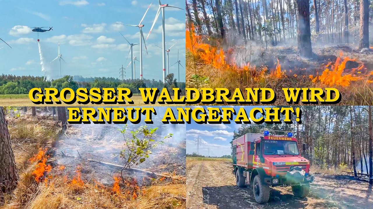 [RIESIGER WALDBRAND BREITET SICH ERNEUT AUS] FEUERWEHR & HUBSCHRAUBER im EINSATZ | Elbe-Elster (T5)