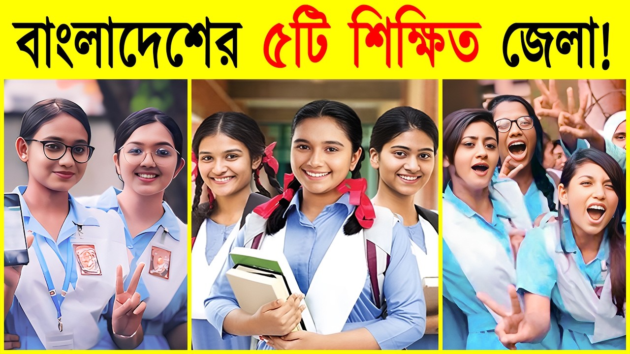 বাংলাদেশের ৫টি শিক্ষিত জেলা! 📚 যেখানে ৯৯% মানুষ শিক্ষিত! 🎓 | Top 5 Educated Districts Bangladesh