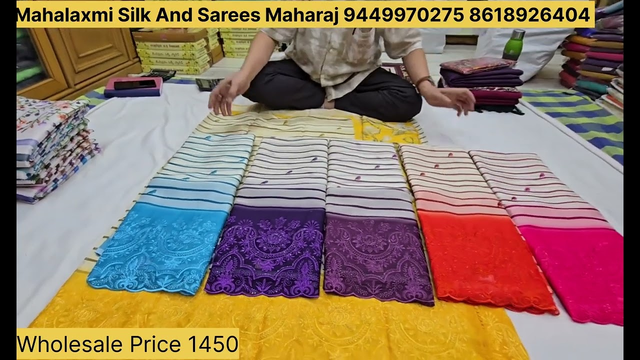 Wholesale sarees Shop Chickpet 🥻 All Types Saree collection Available wholesale Price 
