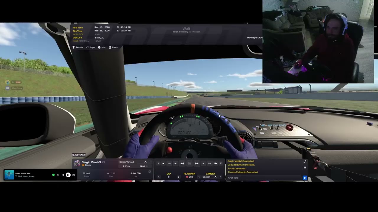 IRacing night with a little music!