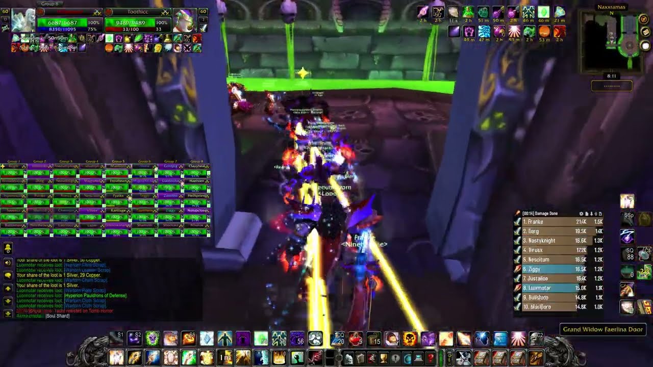 Naxxramas full clear, Priest POV 18 September 2025 - (Whitemane WoW Classic Era)