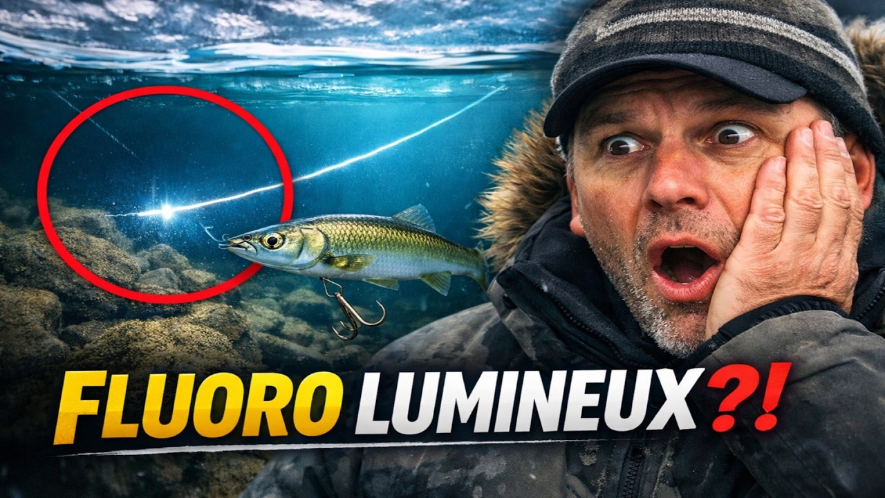 Votre fluoro 'invisible' BRIILLE sous l'eau glacée (L'erreur qui tue votre pêche)