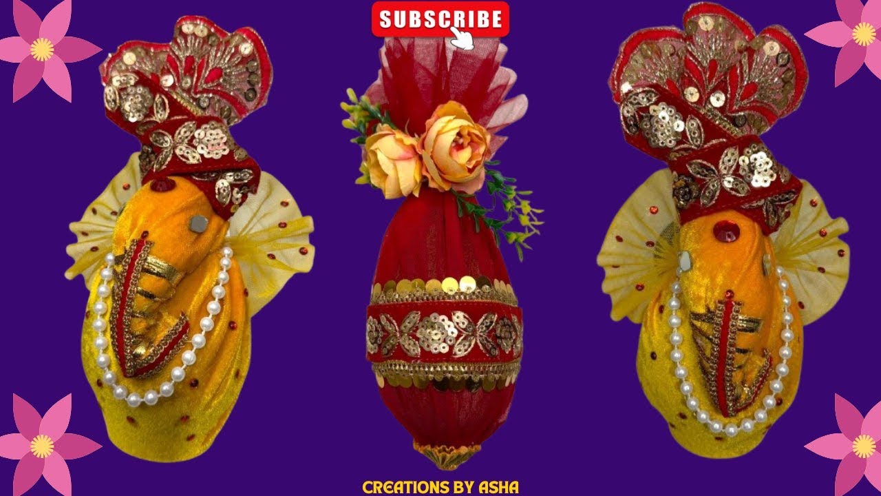 Shagun Nariyal Decoration 🥥| DIY Craft | Creations By Asha