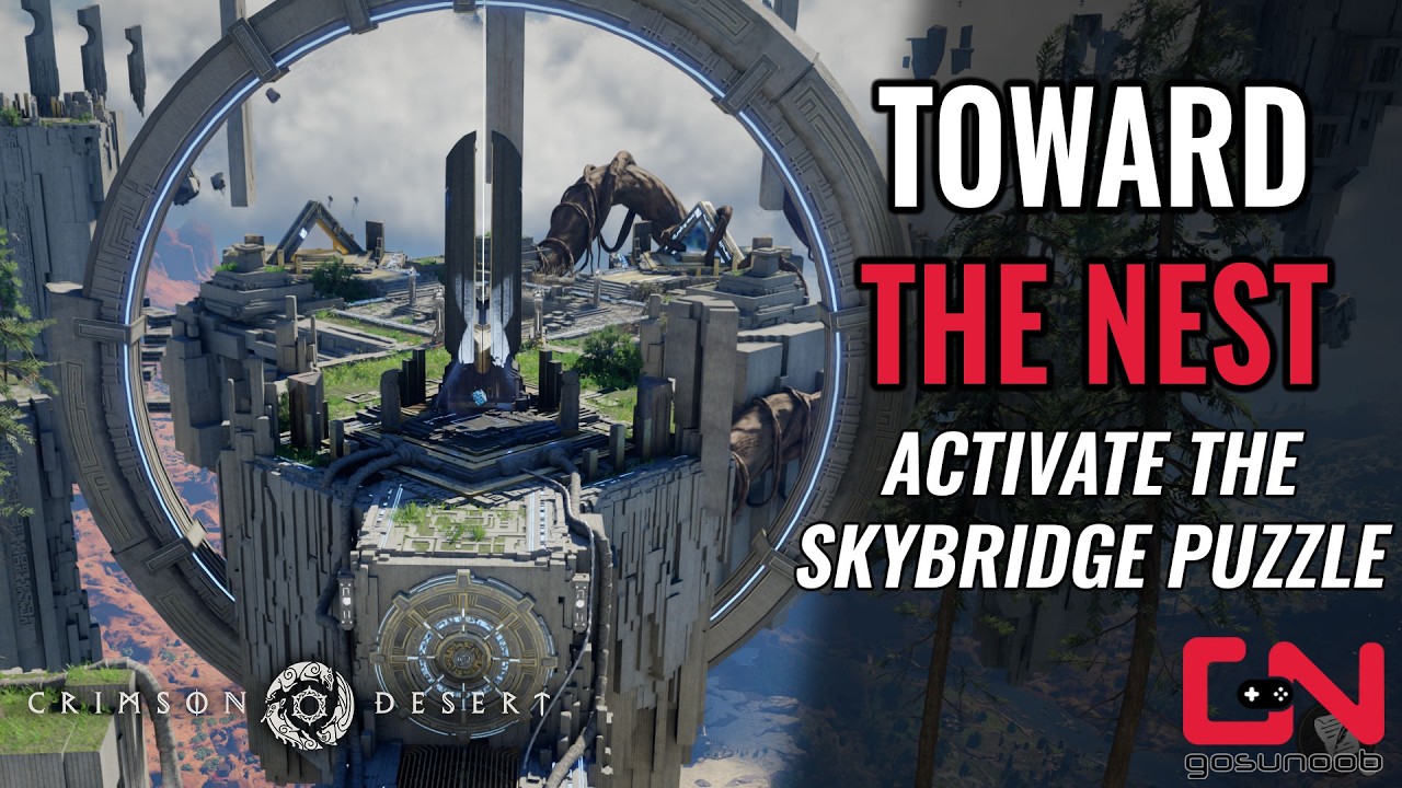 Crimson Desert Toward the Nest Activate the Skybridge Puzzle Solution | Crescent Skybridge