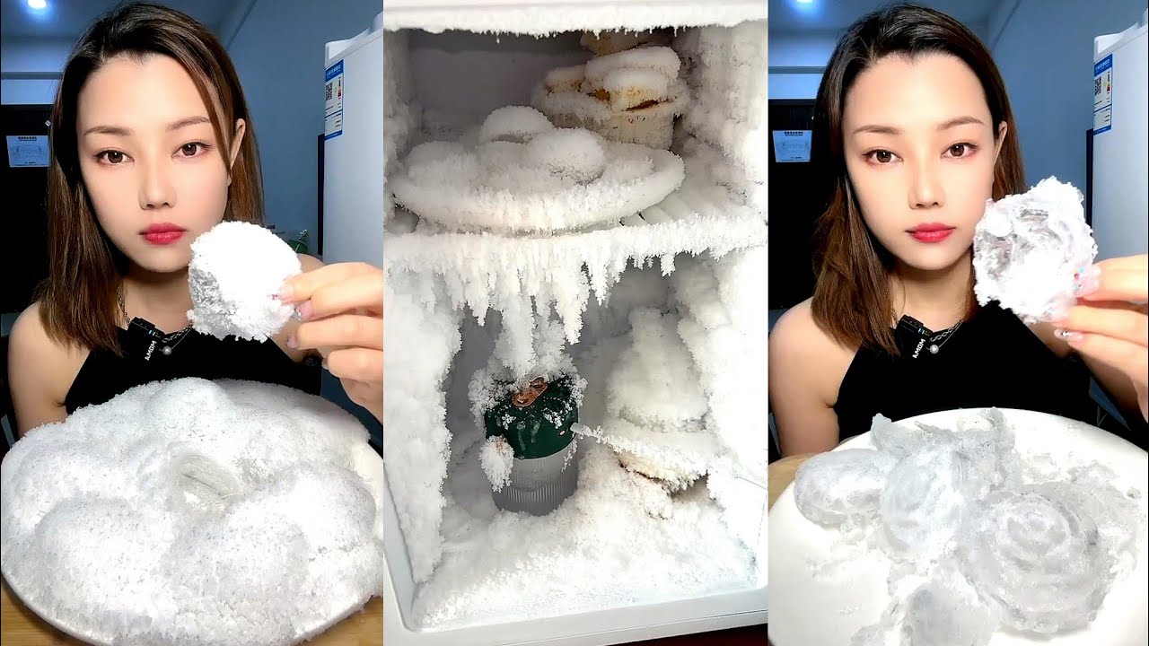 SOLO SUN GIRL / ASMR THIN ICE EATING / HARD ICE / WHITE ICE. ICE EATING