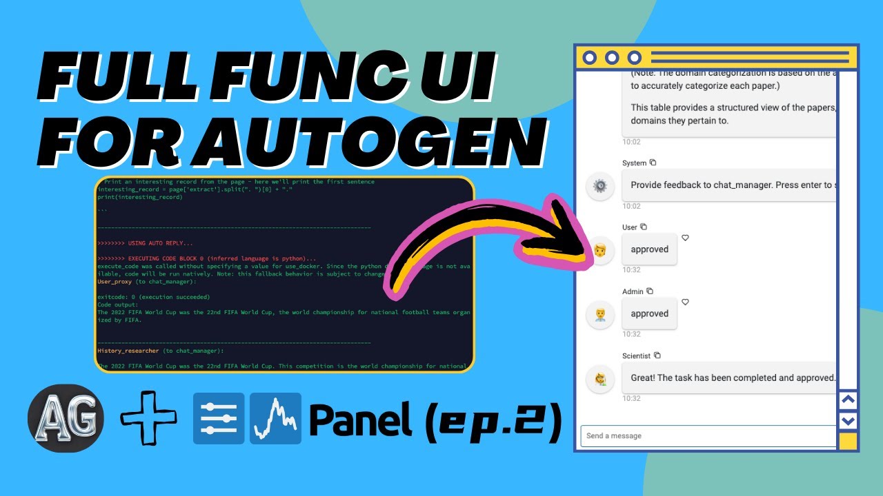 Create Full Function UI for AutoGen Powered by Panel (Human Input Enabled)