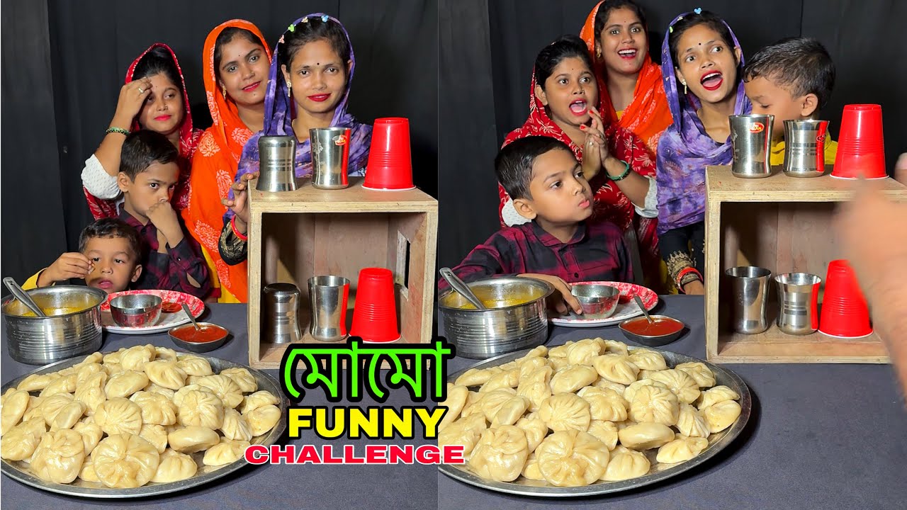 Chicken Momos Matching Funny Food Game Challenge With Family #challenge #momos #matching