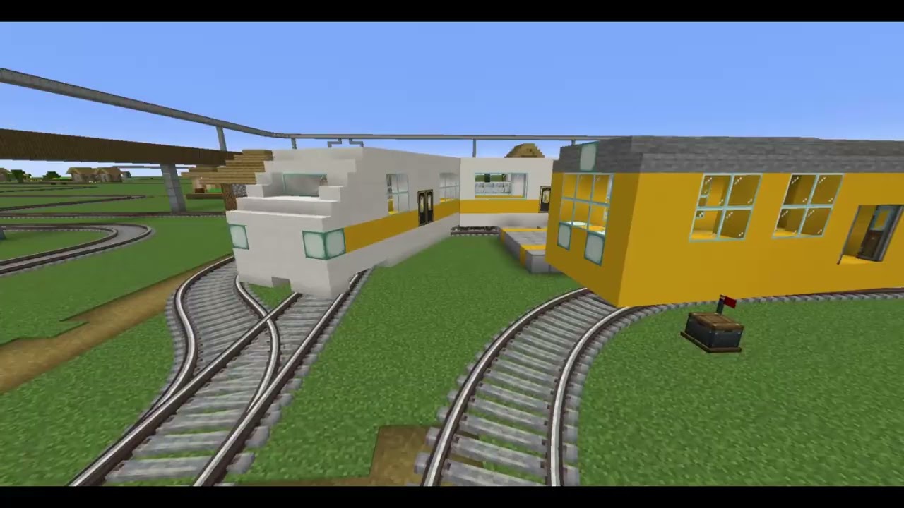Showing all of my trains in minecraft create mod!