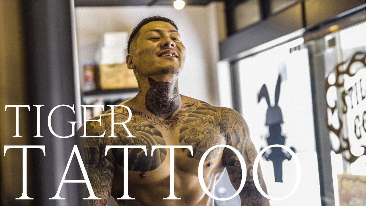 Tiger tattoo on the neck -STILLGO FULL THROTTLE-