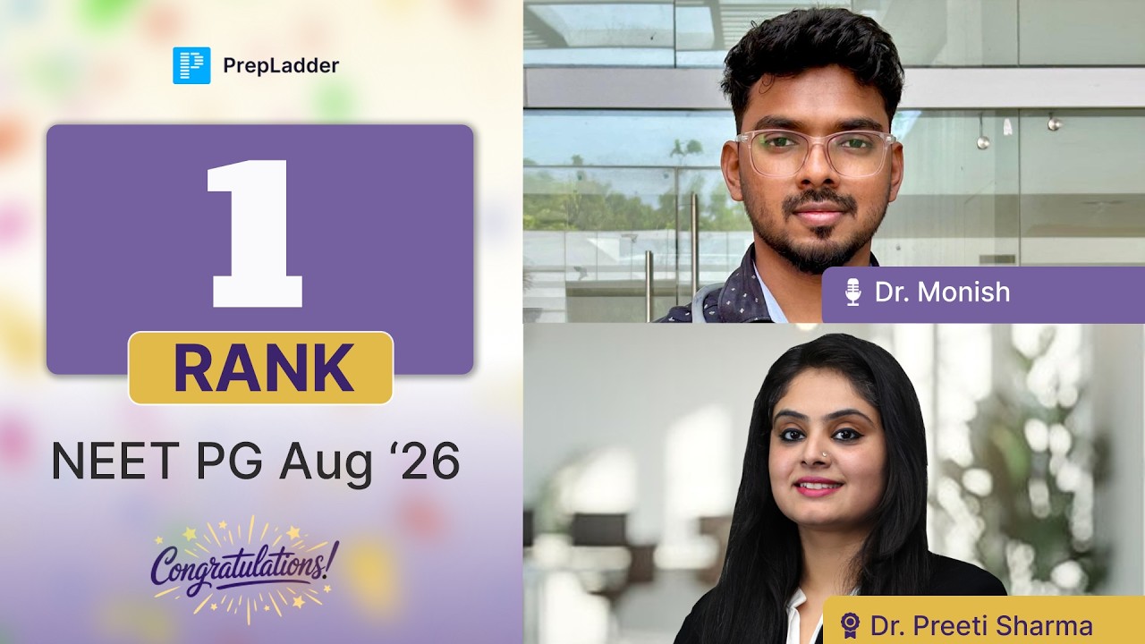 NEET PG 2026 Rank 1 LIVE | Dr. Monish with Dr. Preeti Sharma