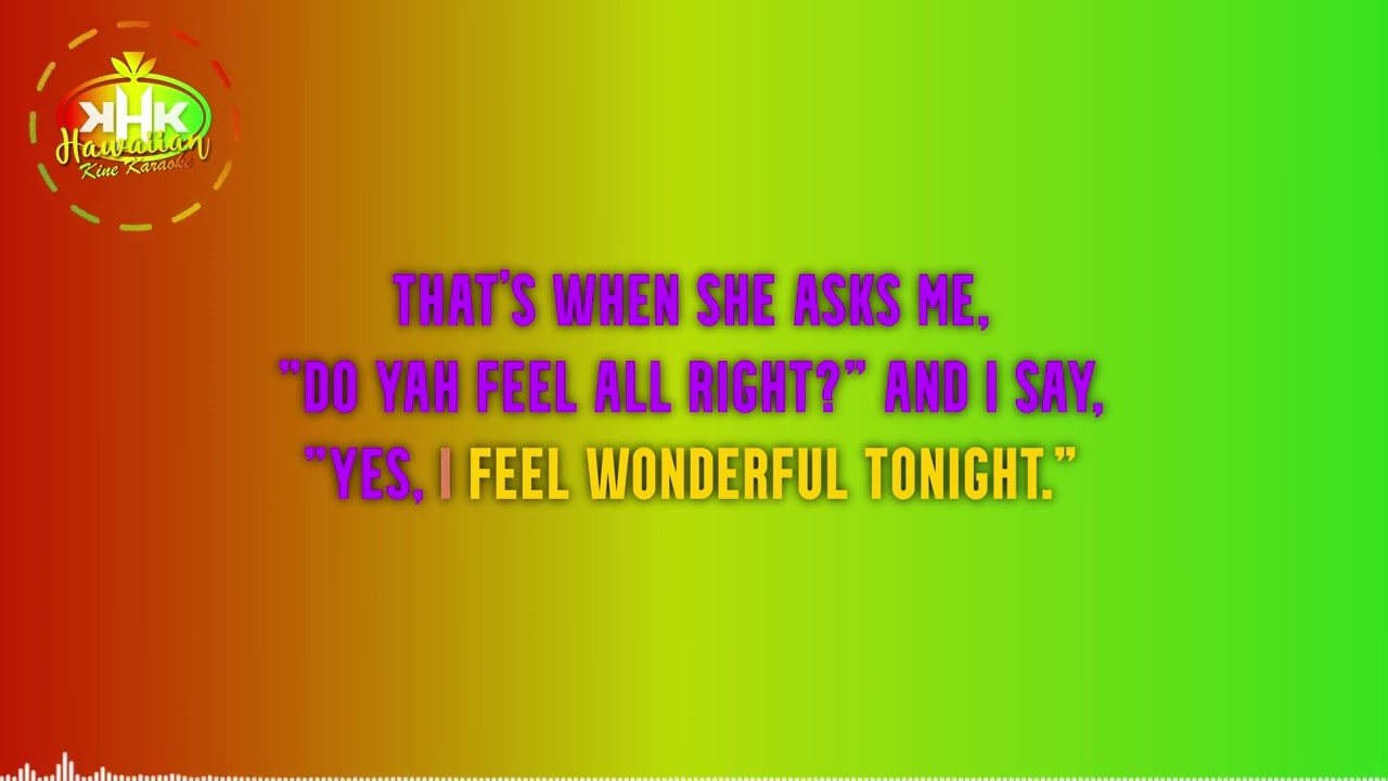 Simplisity - Wonderful Tonight (Karaoke Version) - Hawaiian Karaoke