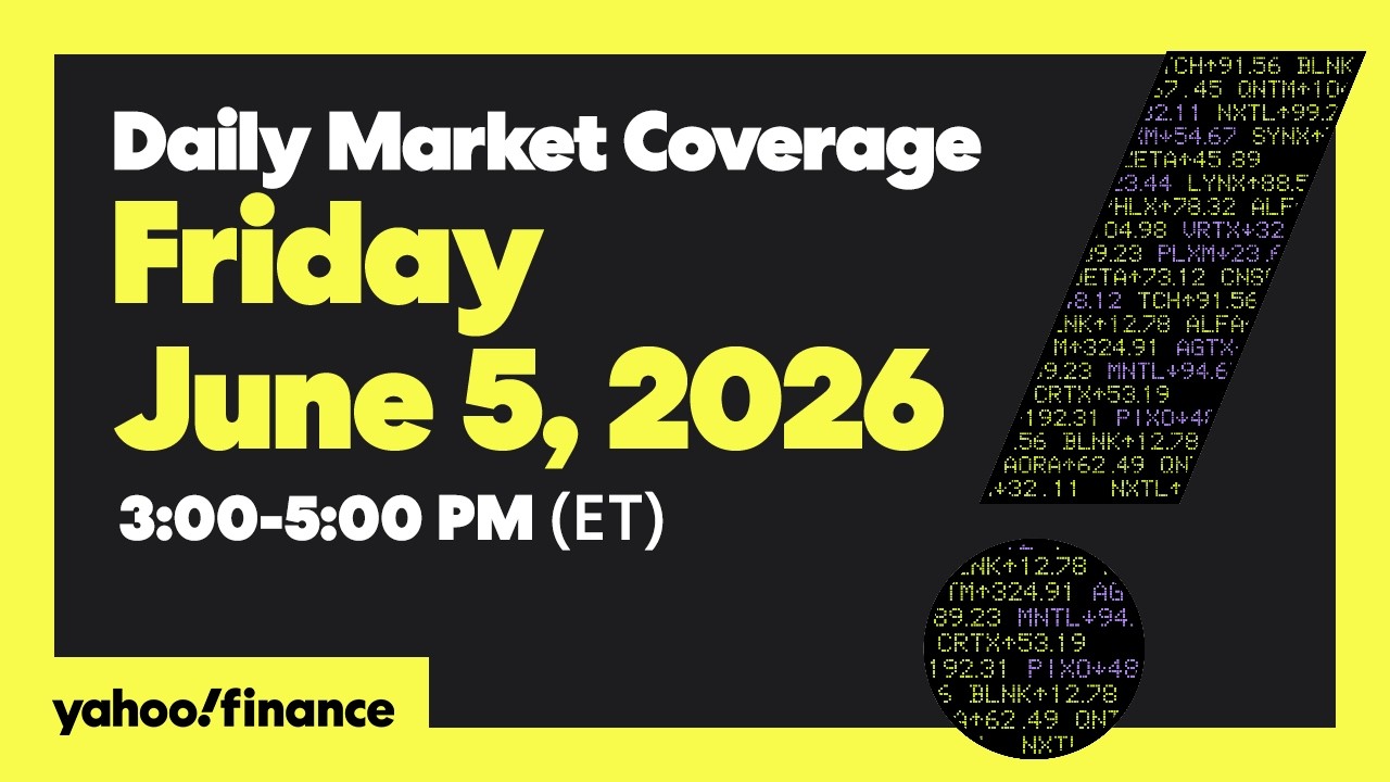 🔴 Yahoo Finance Live: Акции падают на фоне публикации данных о занятости, что подпитывает предпол...