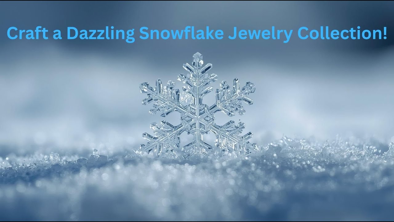 Создайте потрясающий и элегантный комплект из браслета и сережек в виде снежинок.