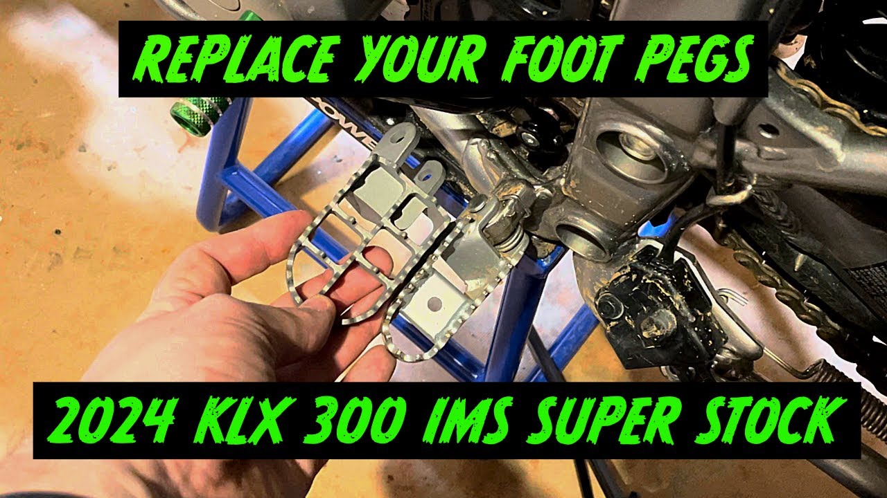 2024 KLX 300 | Replacing the Footpegs | IMS Super Stock Footpeg install |