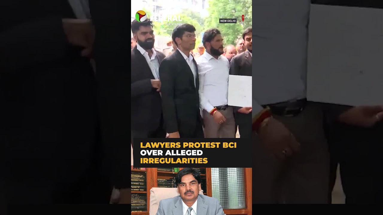 Lawyers protest BCI, demand chairman Manan Kumar Mishra's exit | #shorts