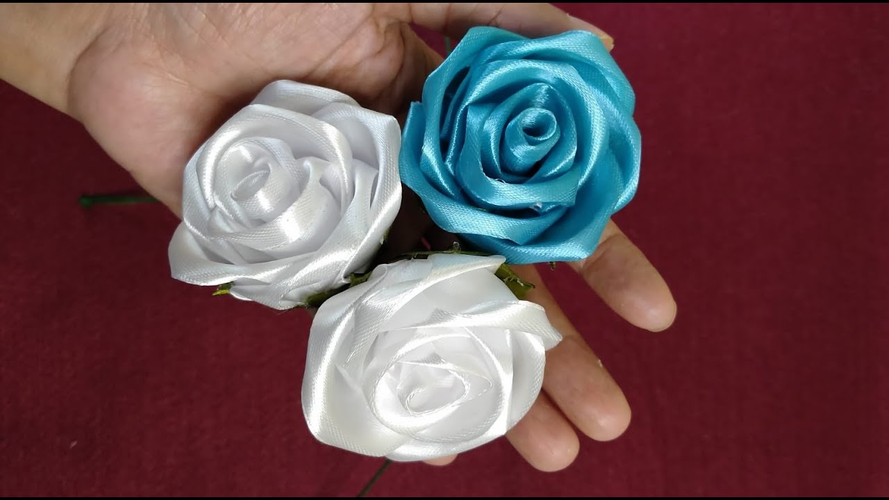TUTORIAL MEMBUAT MAWAR PITA SATIN 4 CM | DIY