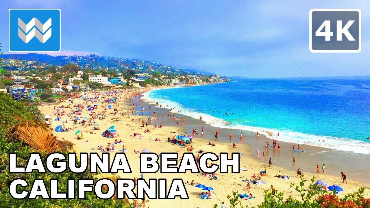 Walking tour of Downtown Laguna Beach, Orange County, California | Travel Guide 🎧 【4K】