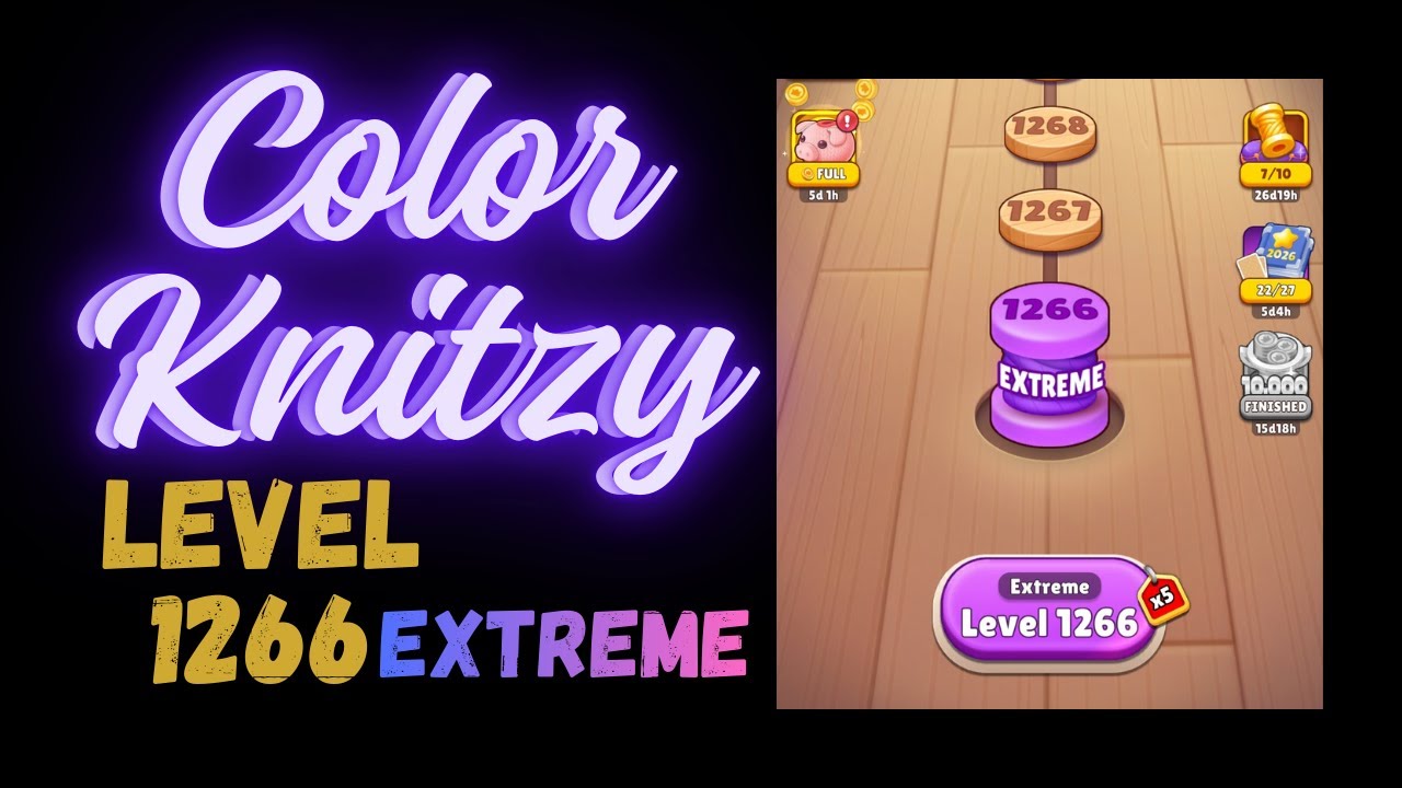 Color Knitzy level 1266 EXTREME 👉  Full Walkthrough & Puzzle Solution